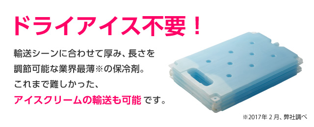 ドライアイス不要